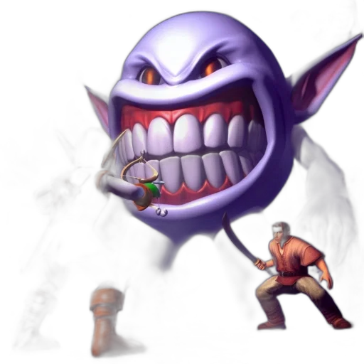 staff, weapon, creature, face transparent PNG cut-out