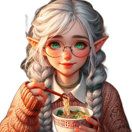 dragon, food, staff, face transparent PNG cut-out