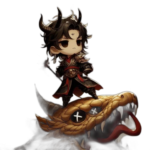 dragon, staff, fantasy art, concept art transparent PNG cut-out