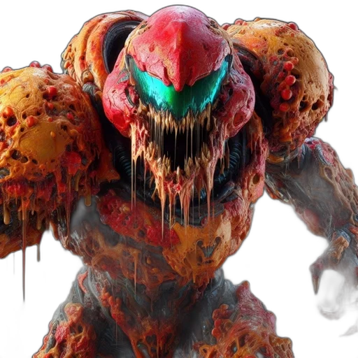 creature, mask, concept art, 3d render transparent PNG cut-out