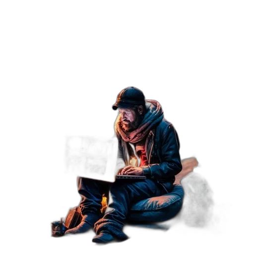 jacket, hat, pixel art, concept art transparent PNG cut-out