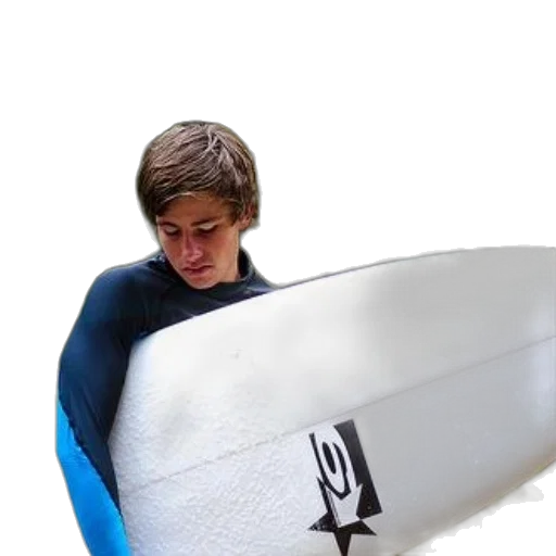 creature, surfer, wetsuit, holds transparent PNG cut-out