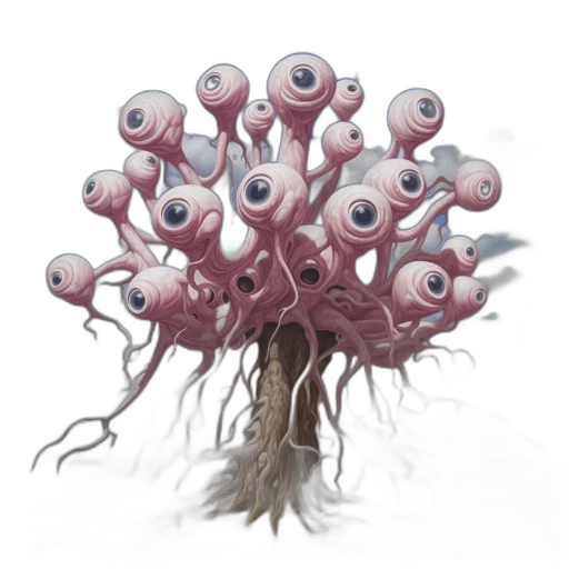 tree, creature, mask, staff transparent PNG cut-out