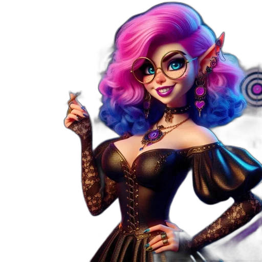 dress, fantasy art, concept art, comic book art transparent PNG cut-out