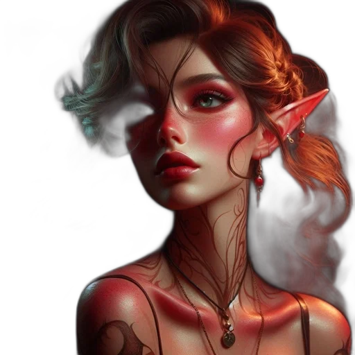 face, dragon, jewelry, fantasy art transparent PNG cut-out