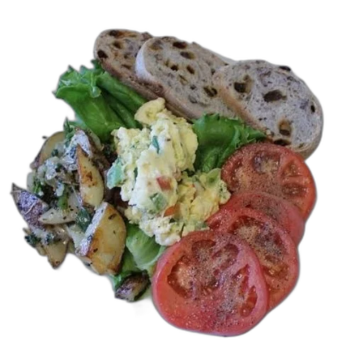 food, photorealistic, plate, bread transparent PNG cut-out