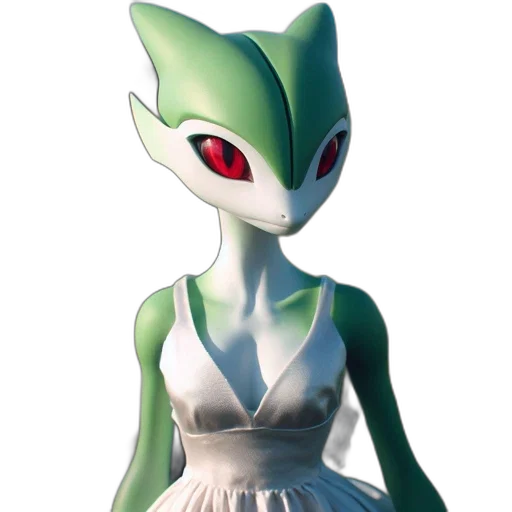 dress, creature, robot, staff transparent PNG cut-out