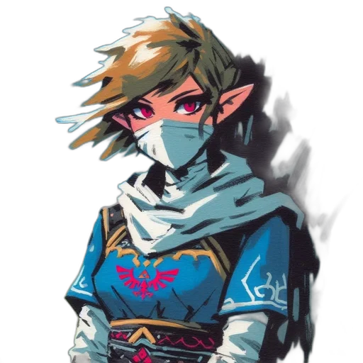 mask, face, sword, jacket transparent PNG cut-out