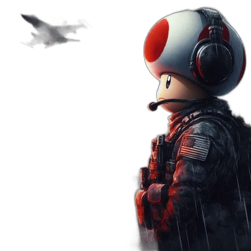 weapon, jacket, mask, robot transparent PNG cut-out