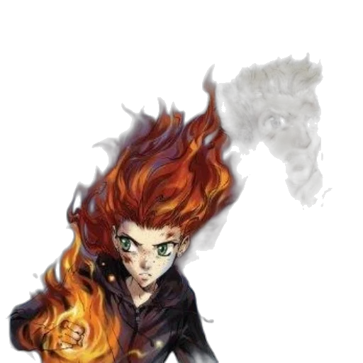 staff, hair, dragon, fantasy art transparent PNG cut-out