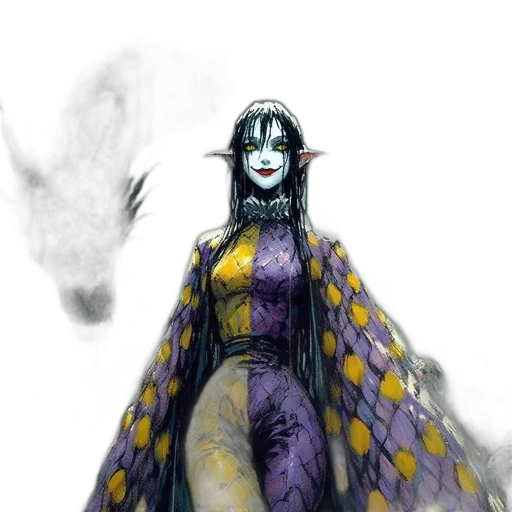 dress, mask, creature, concept art transparent PNG cut-out