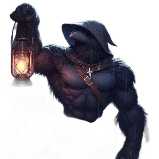 creature, staff, animal, weapon transparent PNG cut-out