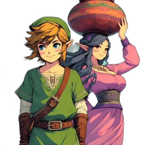 crown, dress, sword, staff transparent PNG cut-out