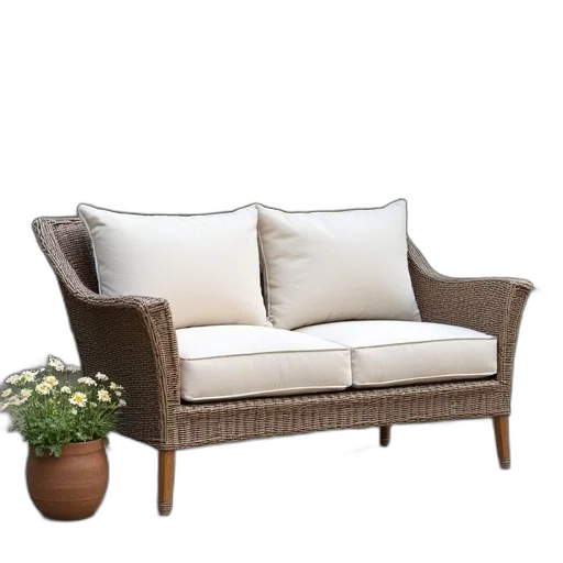 furniture, 3d render, photorealistic, earth tones transparent PNG cut-out