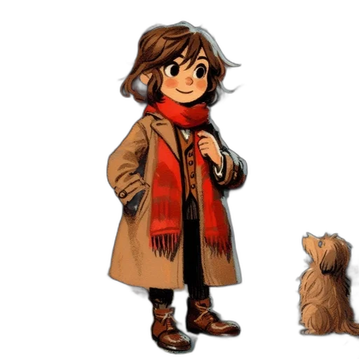 staff, jacket, animal, concept art transparent PNG cut-out