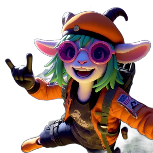 jacket, mask, face, staff transparent PNG cut-out
