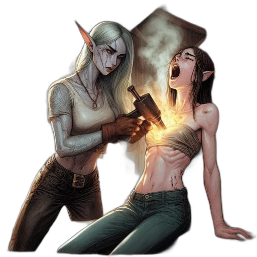 concept art, comic book art, fantasy art, pixel art transparent PNG cut-out