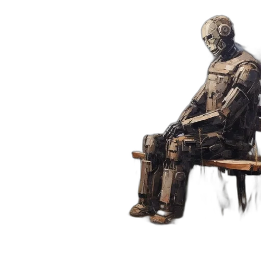 robot, furniture, concept art, 3d render transparent PNG cut-out