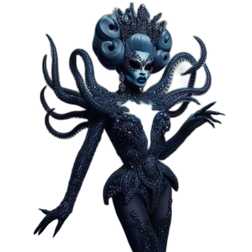 mask, creature, dress, jewelry transparent PNG cut-out