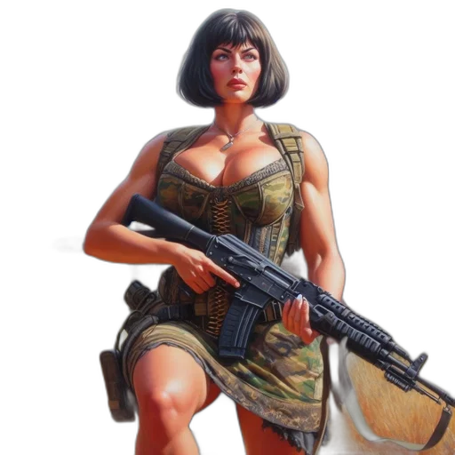 weapon, dress, concept art, comic book art transparent PNG cut-out