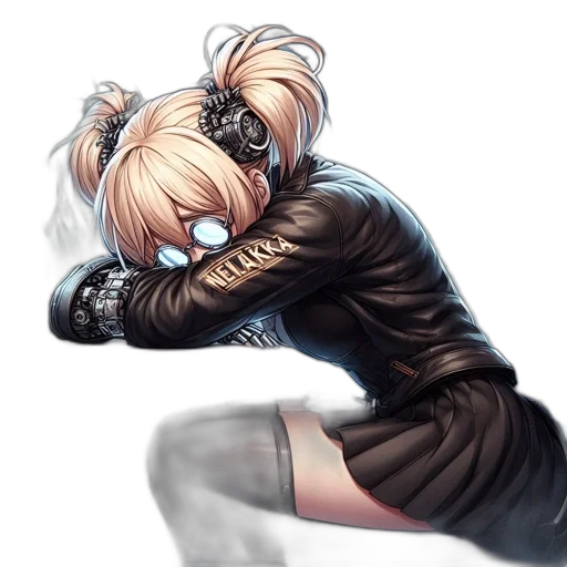 jacket, weapon, staff, mask transparent PNG cut-out