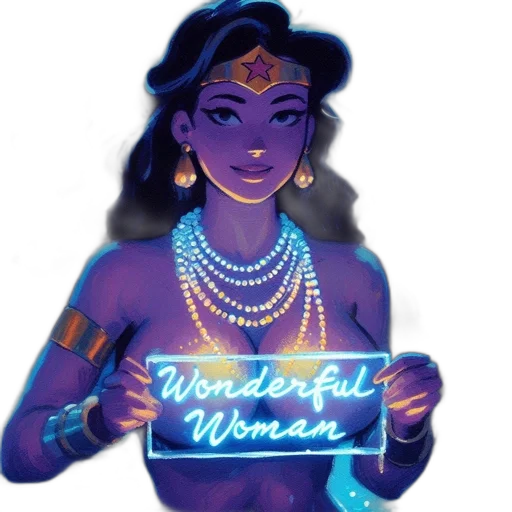 jewelry, vaporwave, fantasy art, neon lights transparent PNG cut-out