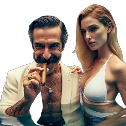concept art, fire, two, people transparent PNG cut-out