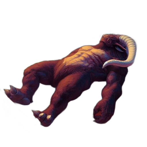 creature, animal, dragon, staff transparent PNG cut-out