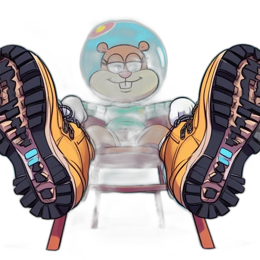 shoes, furniture, cartoon, 3d render transparent PNG cut-out