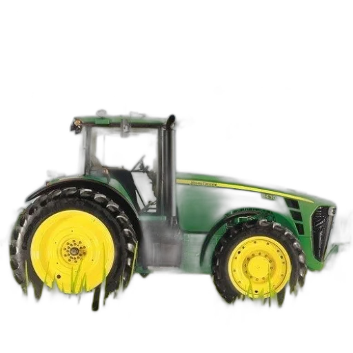 green, tractor, yellow, wheels transparent PNG cut-out