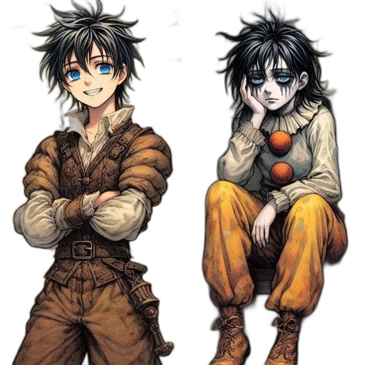 concept art, comic book art, anime, fantasy art transparent PNG cut-out