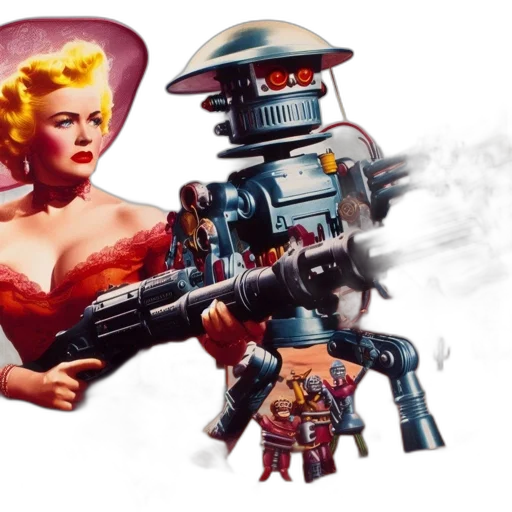 robot, weapon, concept art, comic book art transparent PNG cut-out