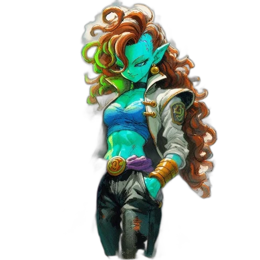 jacket, mask, staff, creature transparent PNG cut-out