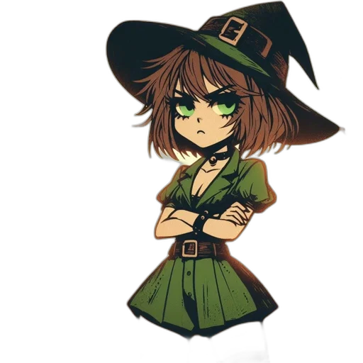staff, hat, pixel art, fantasy art transparent PNG cut-out