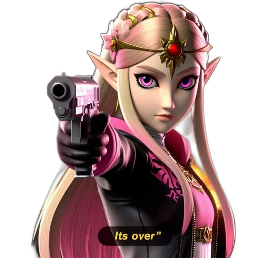 weapon, staff, dress, crown transparent PNG cut-out