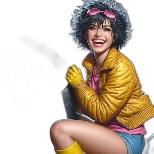 jacket, face, comic book art, concept art transparent PNG cut-out