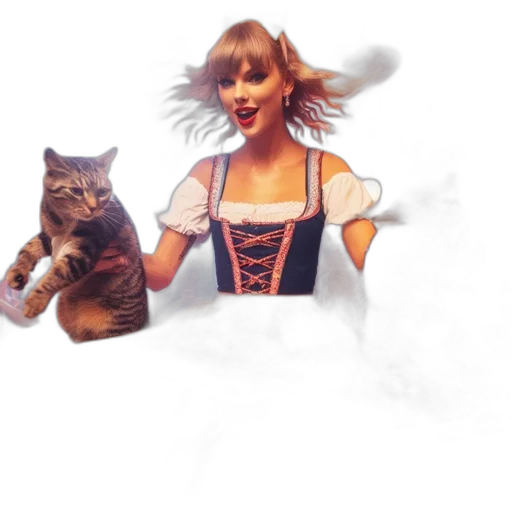 dress, animal, creature, staff transparent PNG cut-out