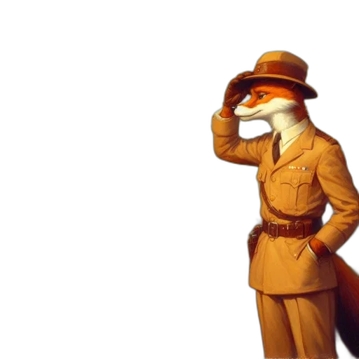 hat, staff, jacket, animal transparent PNG cut-out