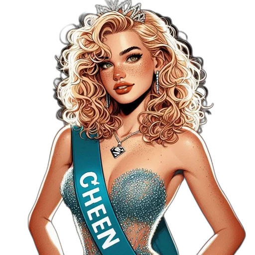 jewelry, dress, comic book art, cartoon transparent PNG cut-out