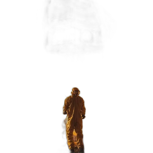 creature, robot, jacket, staff transparent PNG cut-out