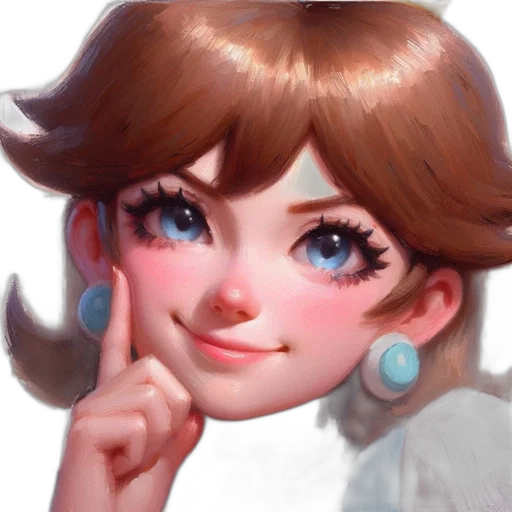face, crown, photorealistic, oil painting transparent PNG cut-out