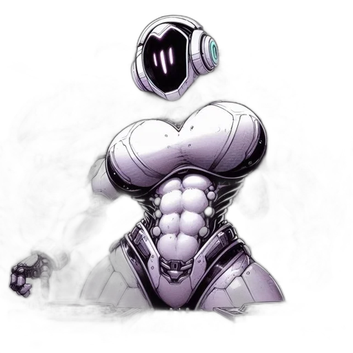 robot, mask, creature, concept art transparent PNG cut-out