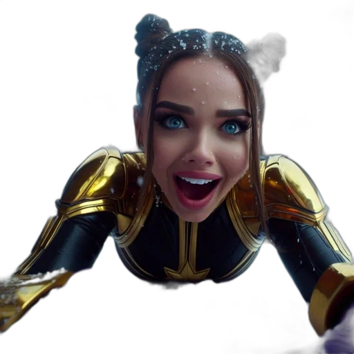 robot, crown, face, hair transparent PNG cut-out
