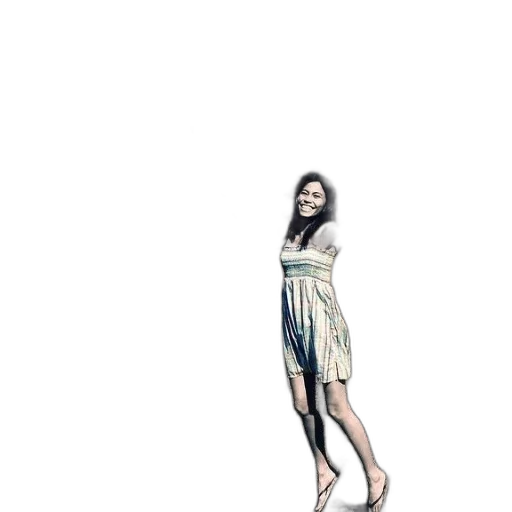 dress, creature, shoes, staff transparent PNG cut-out