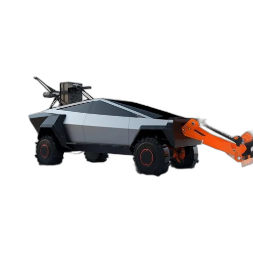 robot, weapon, car, 3d render transparent PNG cut-out