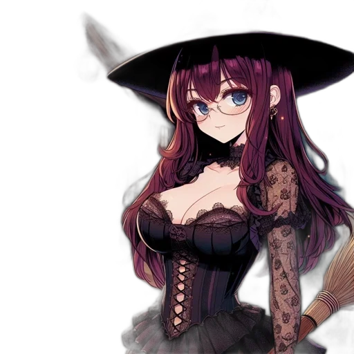dress, hat, staff, mask transparent PNG cut-out