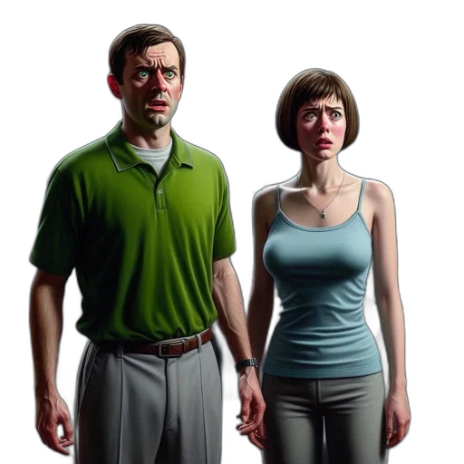 face, concept art, photorealistic, comic book art transparent PNG cut-out