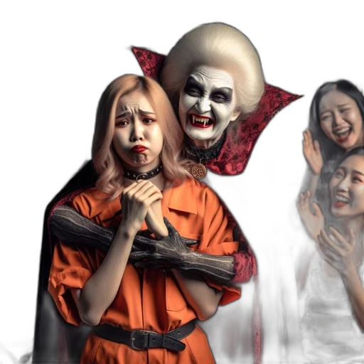 concept art, prison, setting, terrified transparent PNG cut-out