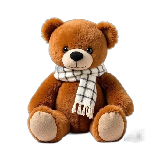 3d render, photorealistic, brown, teddy transparent PNG cut-out