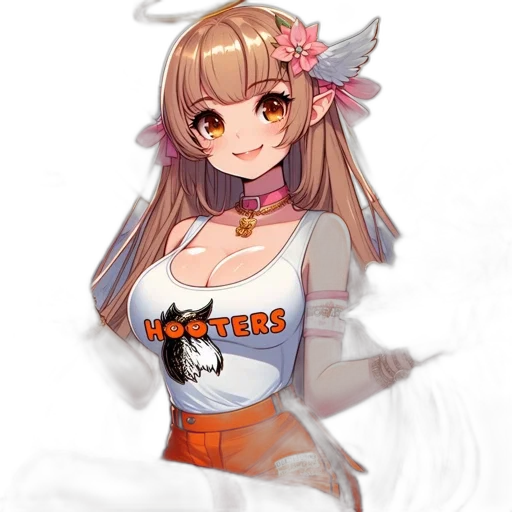 dress, flower, staff, robot transparent PNG cut-out